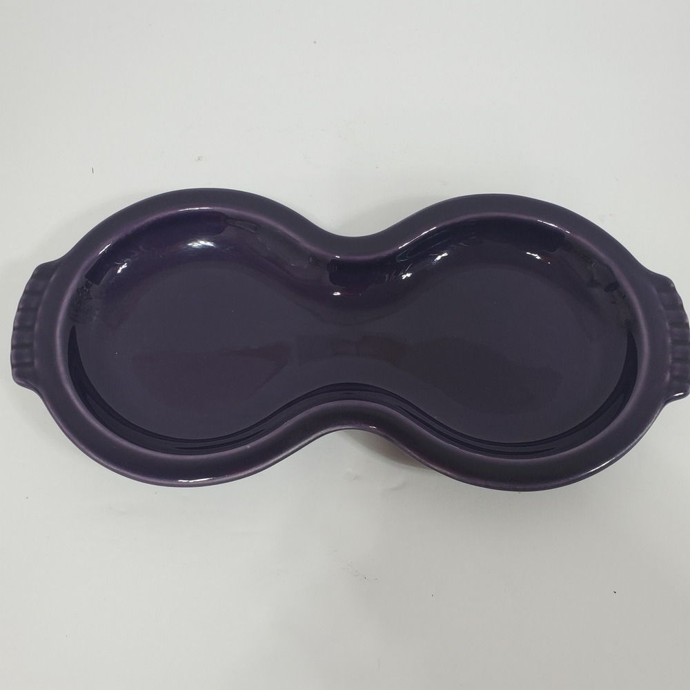 Fiesta Relish Tray Home 10.5" Purple  Ceramic Figure 8 Serving Dish